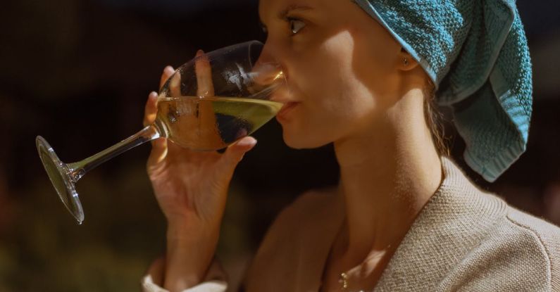Wine Tours - A woman in a turban drinking wine